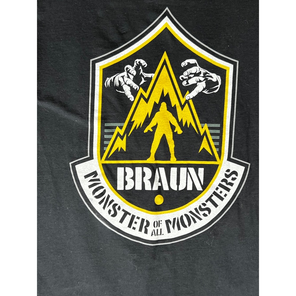 WWE Braun Strowman Monster of All Monsters Black Graphic T-Shirt Mens Large L - Picture 8 of 8